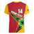 Custom Guyana Cricket Women V-Neck T-Shirt Go Champions Amazon Warriors - Wonder Print Shop