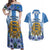 Estonia Independence Day Couples Matching Off Shoulder Maxi Dress and Hawaiian Shirt Head Eesti Vabariigi Aastapaeva!