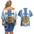 Estonia Independence Day Couples Matching Off Shoulder Short Dress and Hawaiian Shirt Head Eesti Vabariigi Aastapaeva!