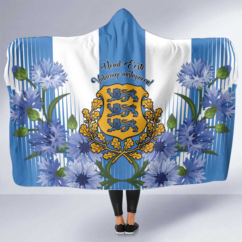 Estonia Independence Day Hooded Blanket Head Eesti Vabariigi Aastapaeva!