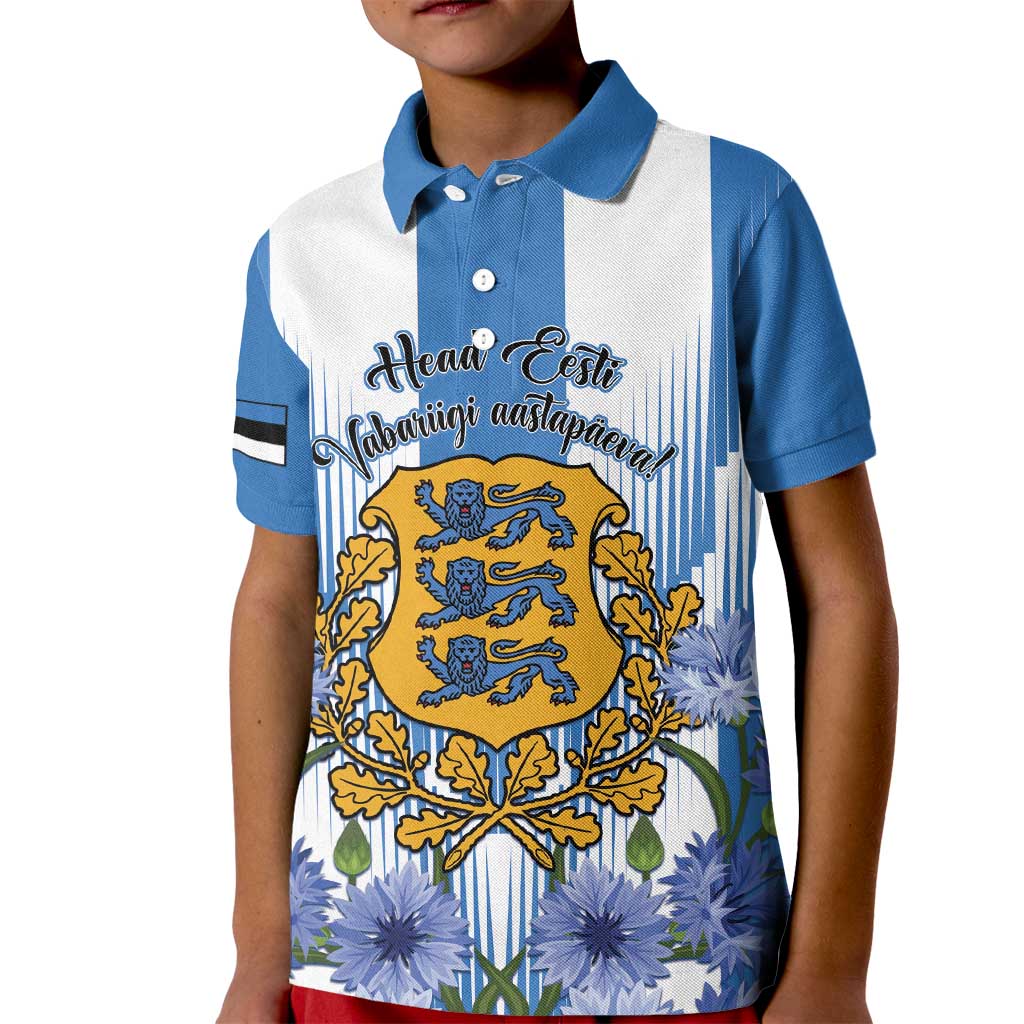 Estonia Independence Day Kid Polo Shirt Head Eesti Vabariigi Aastapaeva!