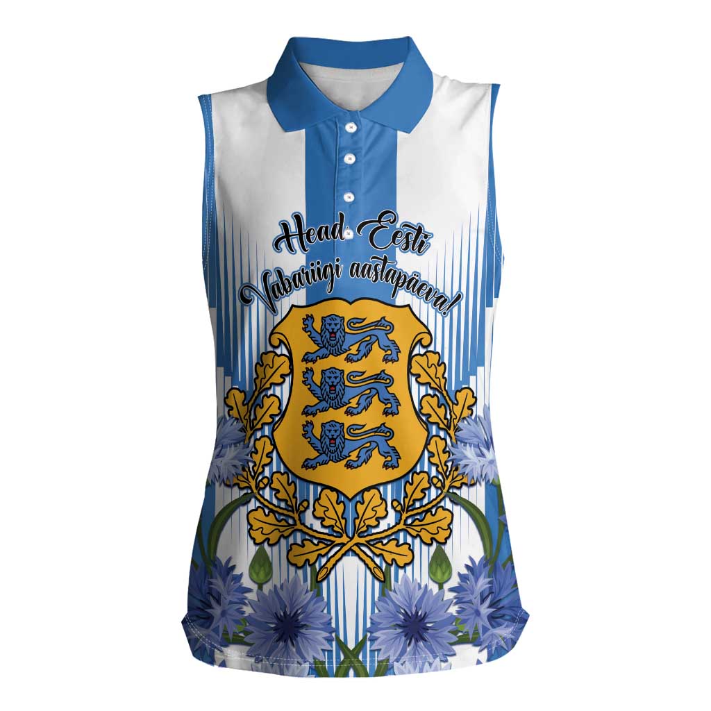 Estonia Independence Day Women Sleeveless Polo Shirt Head Eesti Vabariigi Aastapaeva! - Wonder Print Shop