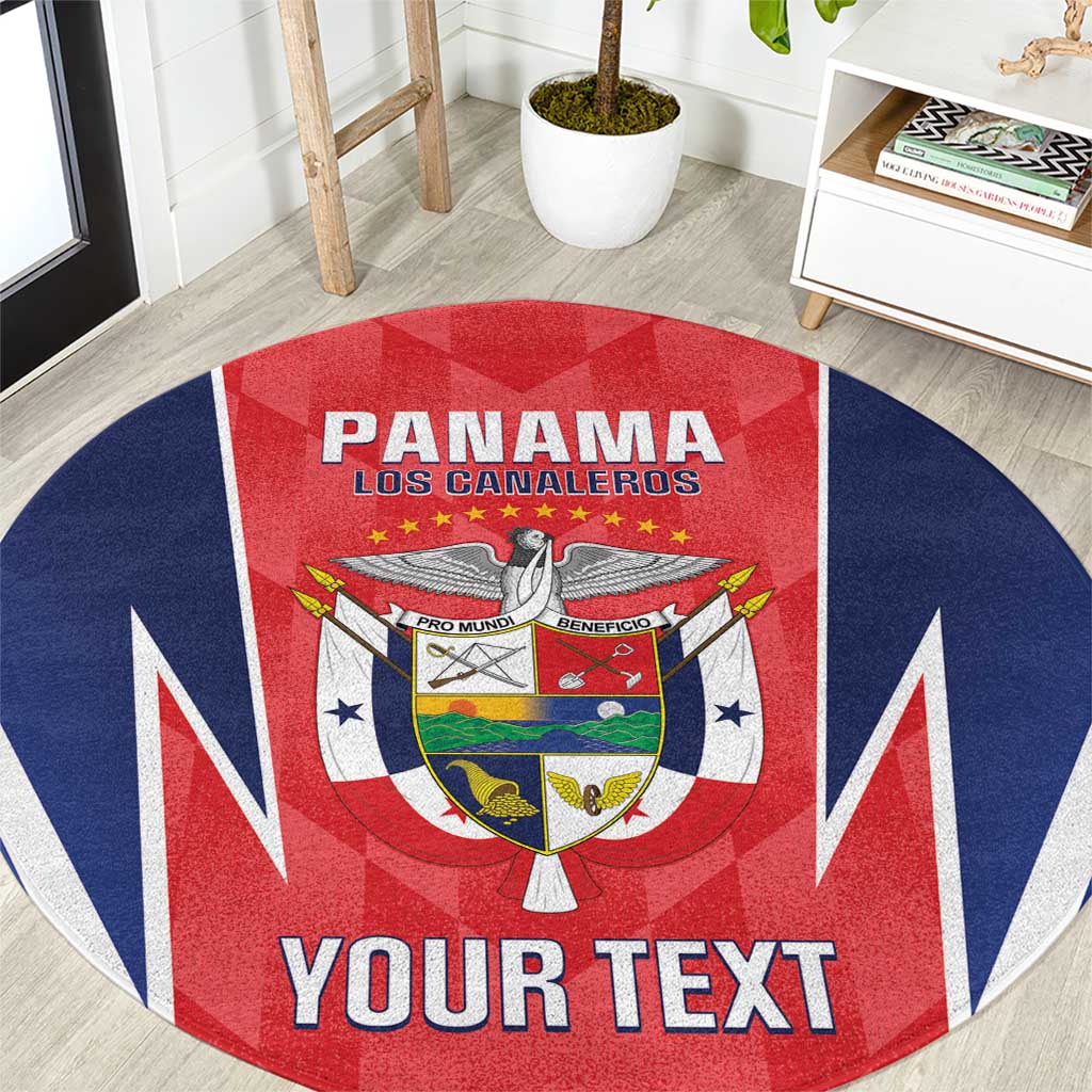 Custom Panama Football Round Carpet 2025 Vamos Los Canaleros