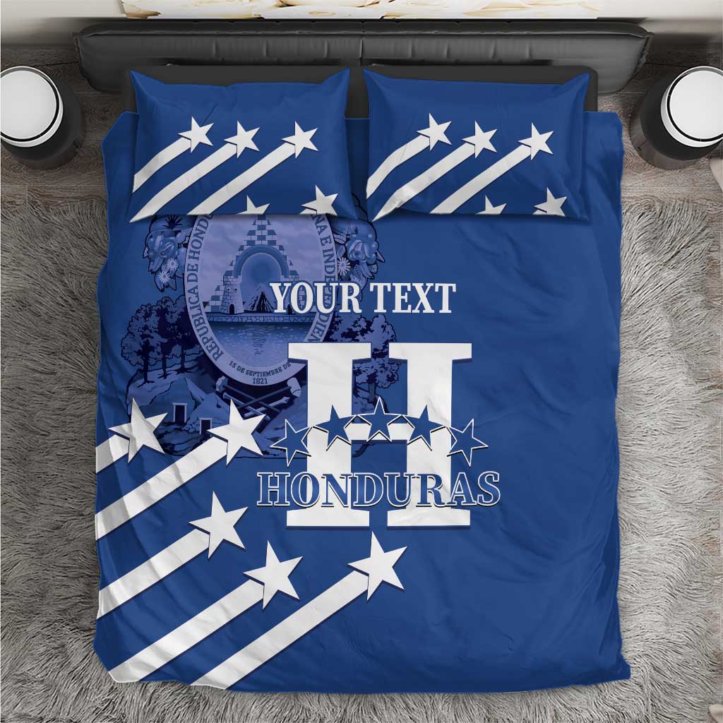 Custom Honduras Football Bedding Set 2025 Vamos Los Catrachos