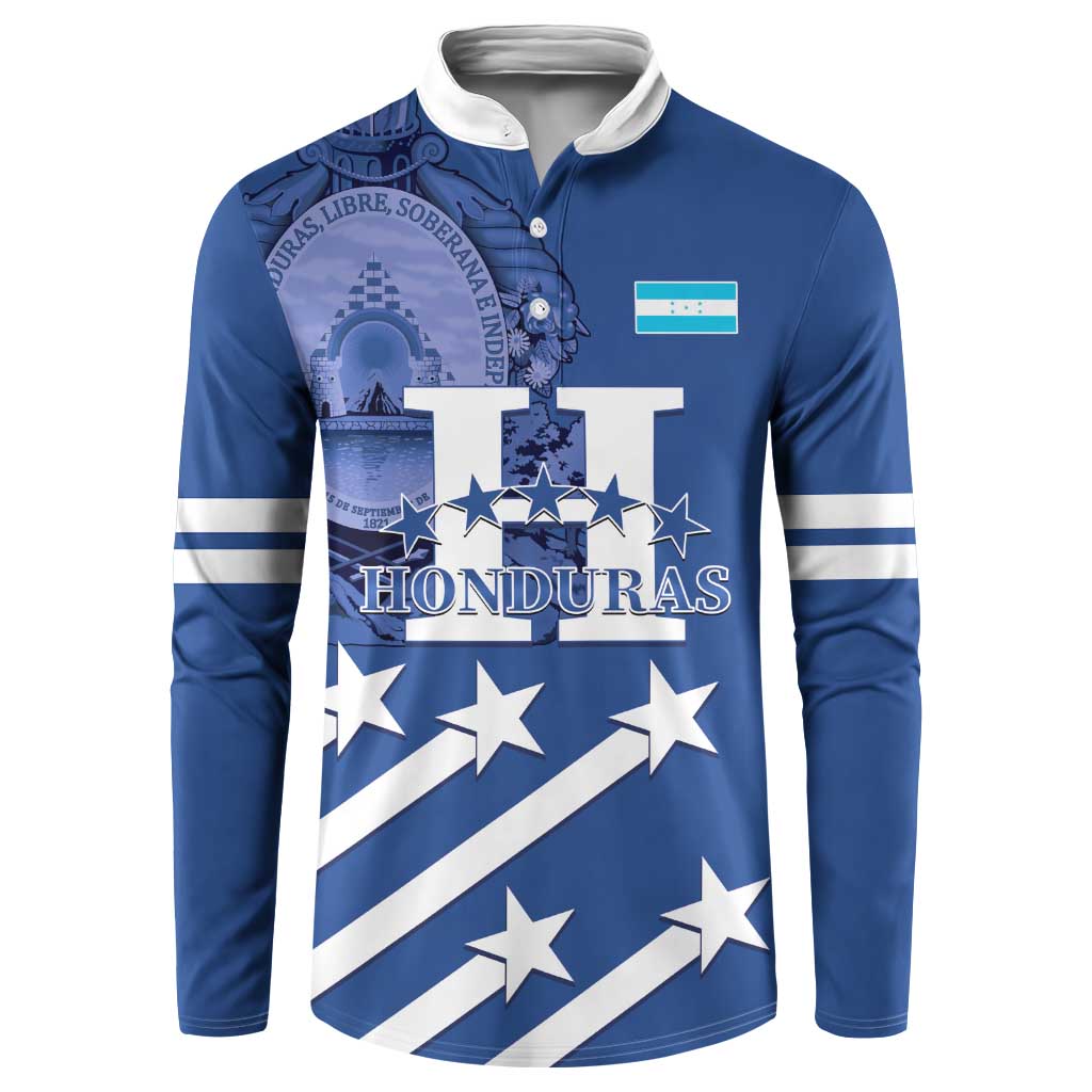 Custom Honduras Football Button Sweatshirt 2025 Vamos Los Catrachos