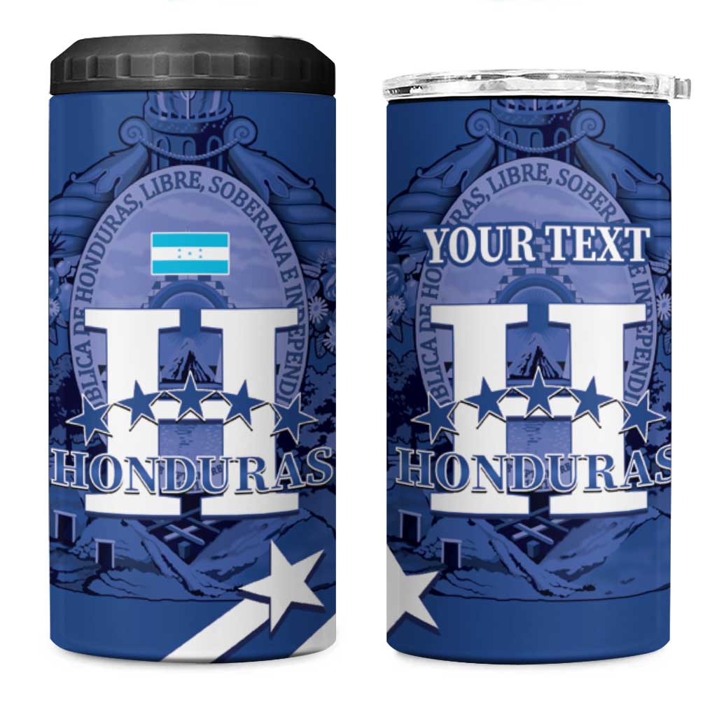 Custom Honduras Football 4 in 1 Can Cooler Tumbler 2025 Vamos Los Catrachos