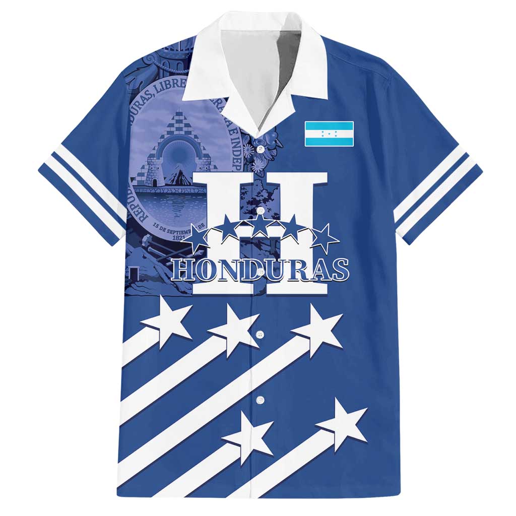 Custom Honduras Football Hawaiian Shirt 2025 Vamos Los Catrachos