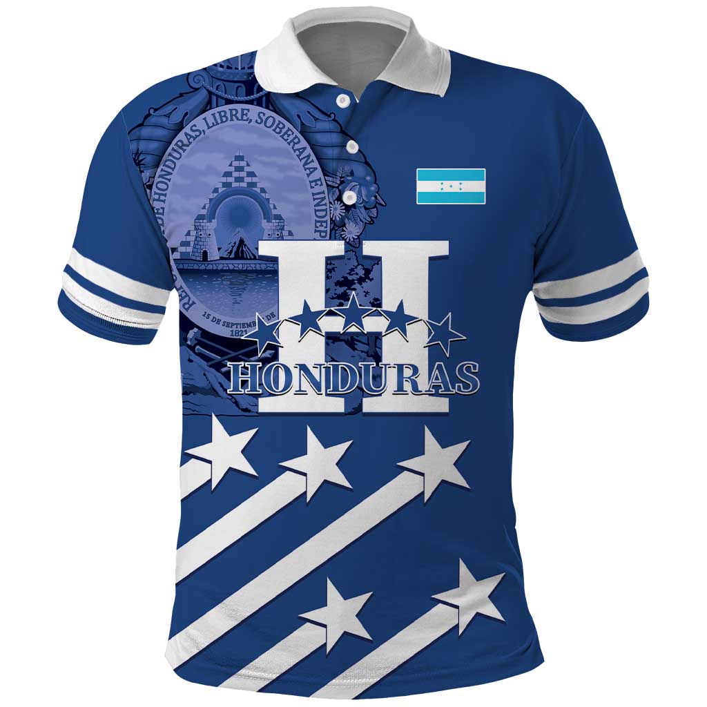 Custom Honduras Football Polo Shirt 2025 Vamos Los Catrachos