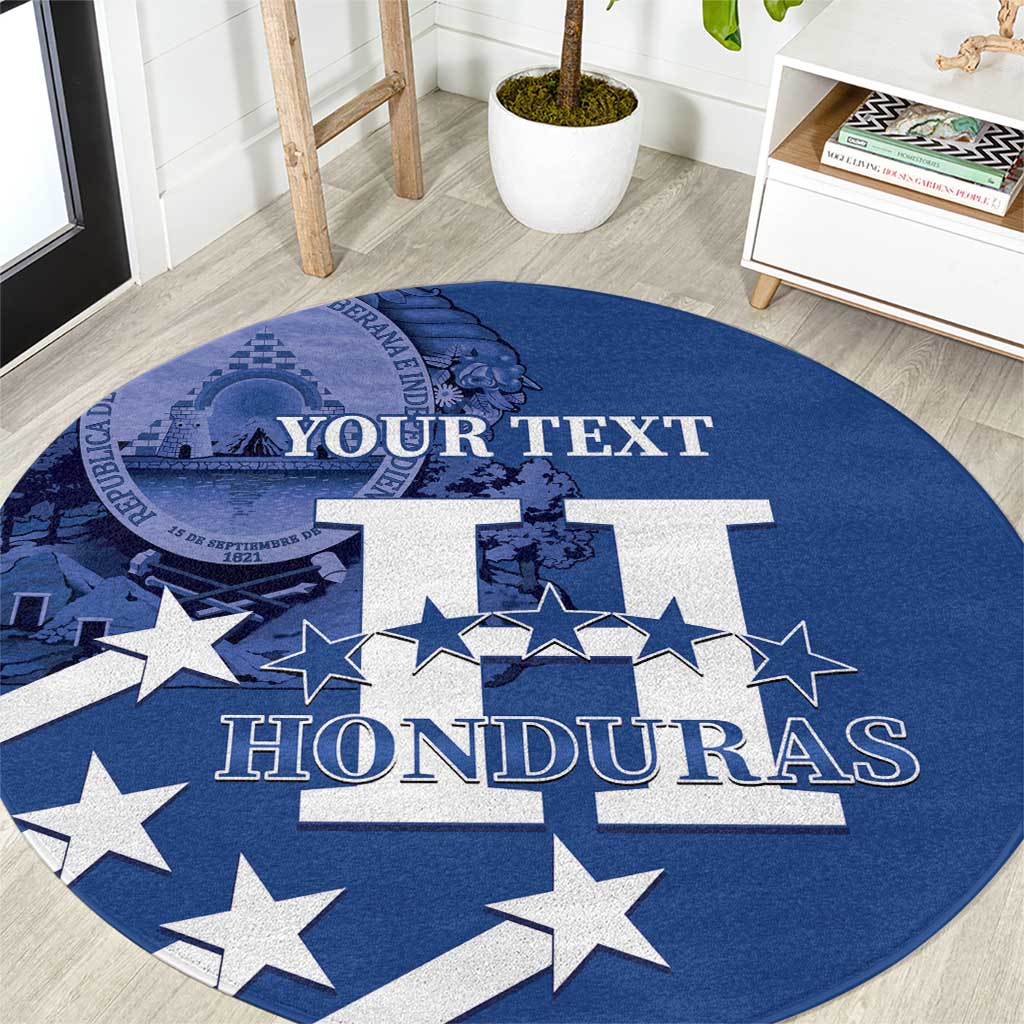 Custom Honduras Football Round Carpet 2025 Vamos Los Catrachos