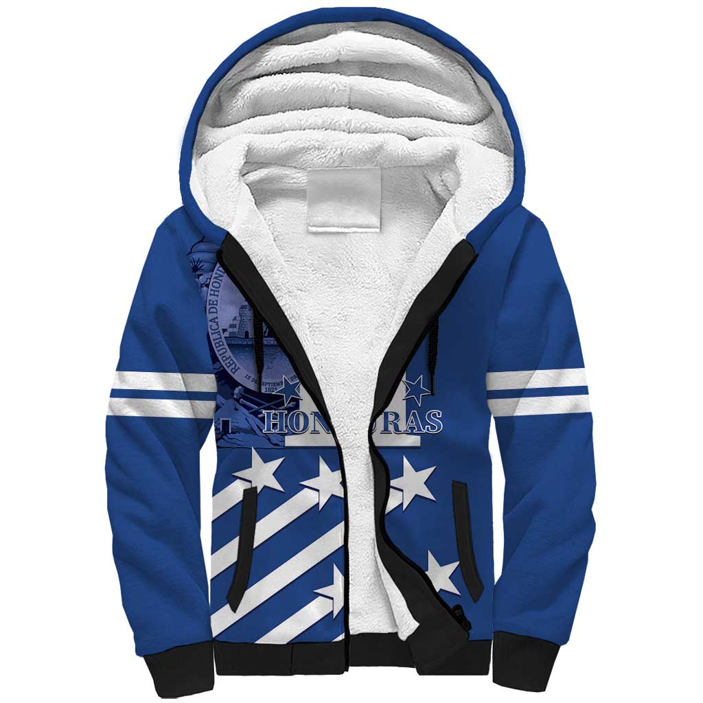 Custom Honduras Football Sherpa Hoodie 2025 Vamos Los Catrachos