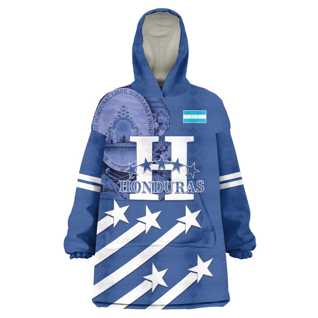 Custom Honduras Football Wearable Blanket Hoodie 2025 Vamos Los Catrachos