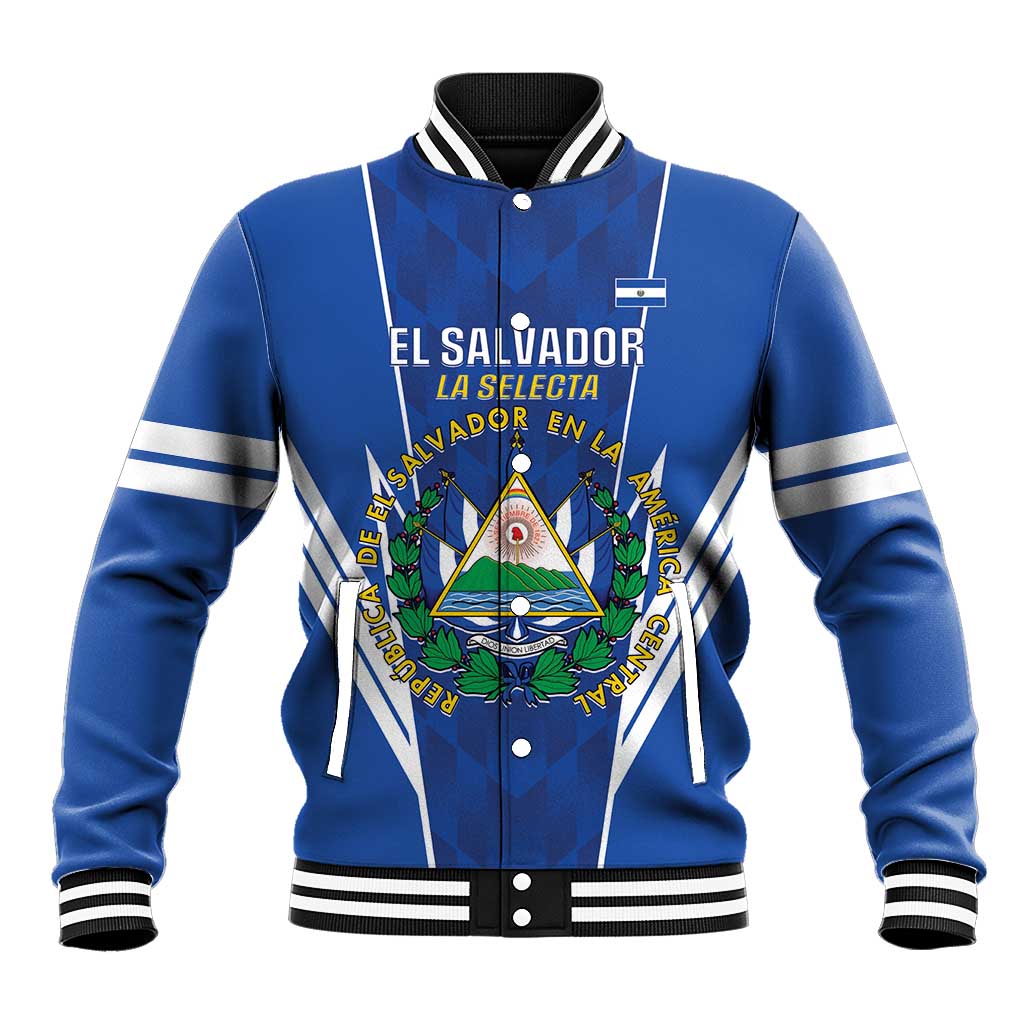 Custom El Salvador Football Baseball Jacket 2025 Vamos La Selecta