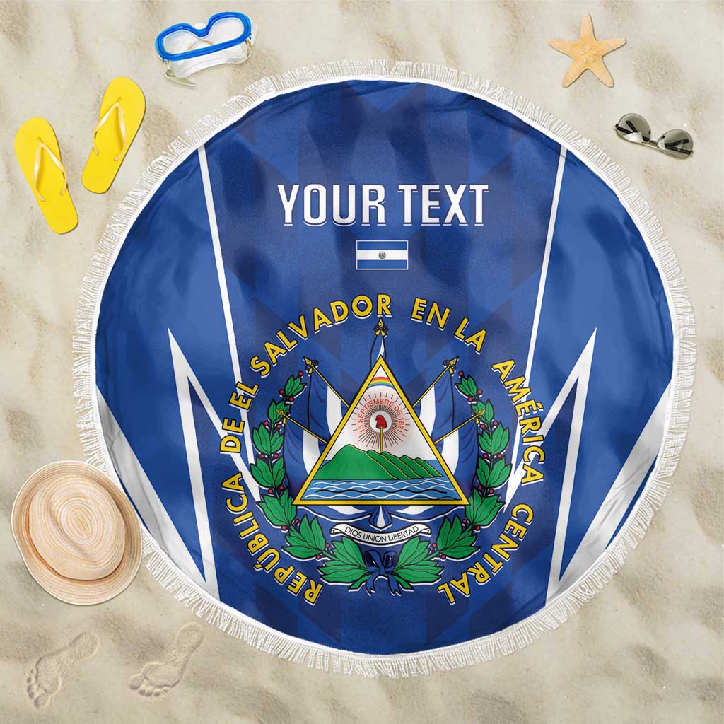 Custom El Salvador Football Beach Blanket 2025 Vamos La Selecta