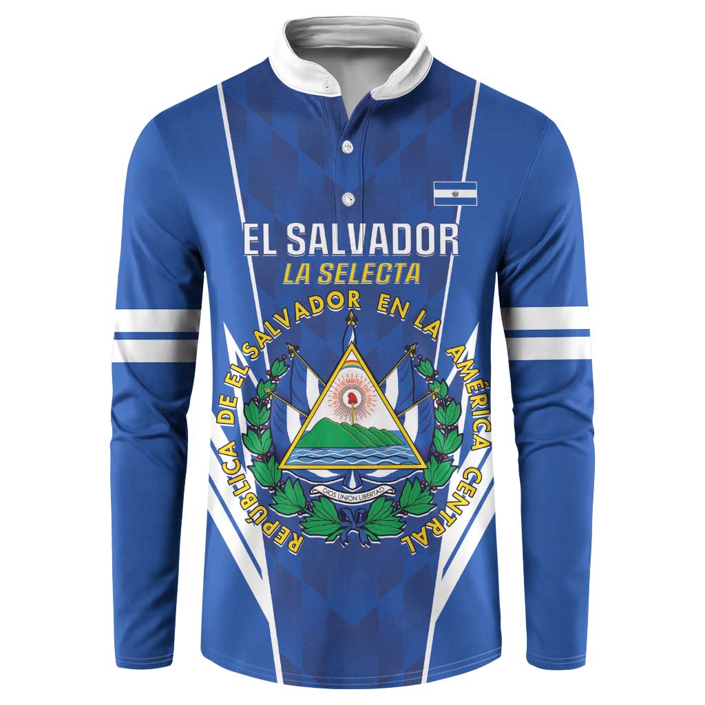 Custom El Salvador Football Button Sweatshirt 2025 Vamos La Selecta