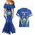 Custom El Salvador Football Couples Matching Mermaid Dress and Hawaiian Shirt 2025 Vamos La Selecta