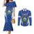 Custom El Salvador Football Couples Matching Mermaid Dress and Long Sleeve Button Shirt 2025 Vamos La Selecta