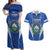 Custom El Salvador Football Couples Matching Off Shoulder Maxi Dress and Hawaiian Shirt 2025 Vamos La Selecta