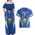 Custom El Salvador Football Couples Matching Off Shoulder Maxi Dress and Hawaiian Shirt 2025 Vamos La Selecta