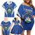 Custom El Salvador Football Family Matching Off Shoulder Short Dress and Hawaiian Shirt 2025 Vamos La Selecta