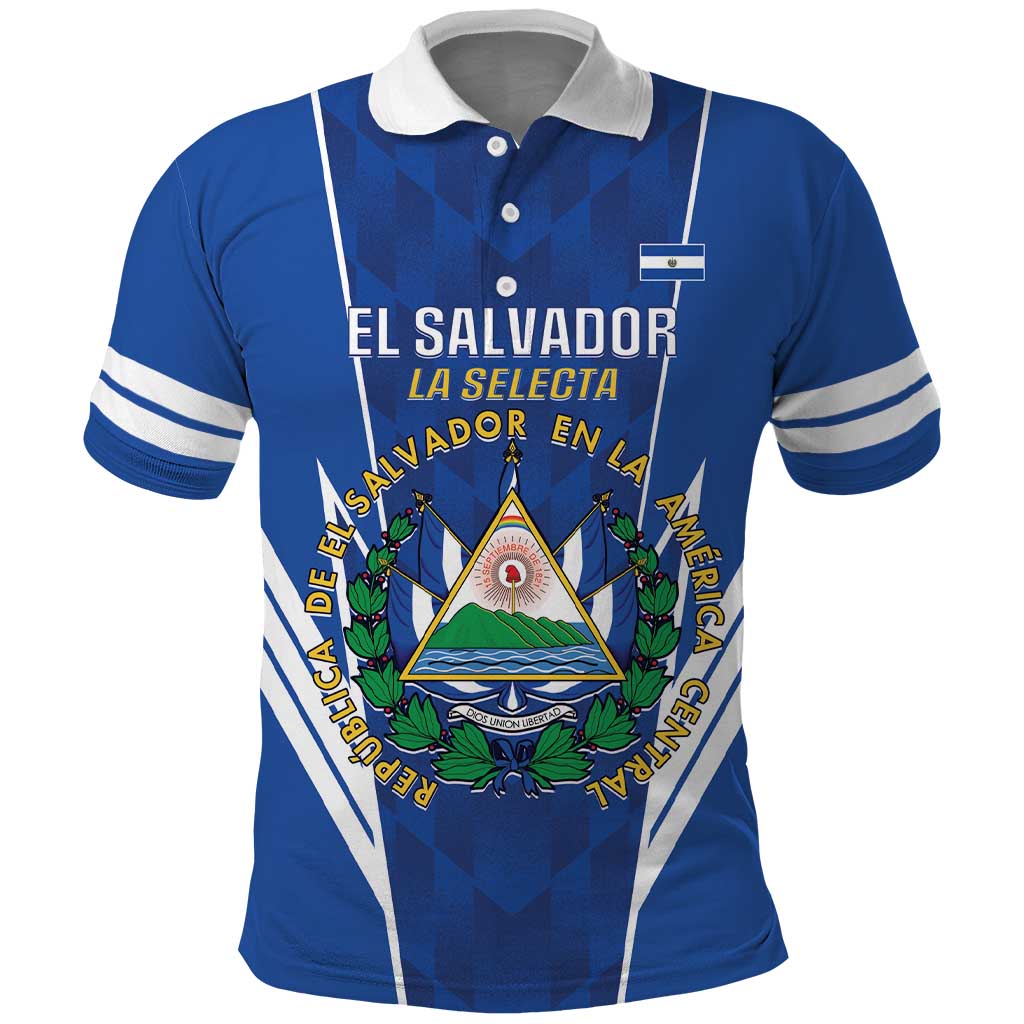 Custom El Salvador Football Polo Shirt 2025 Vamos La Selecta