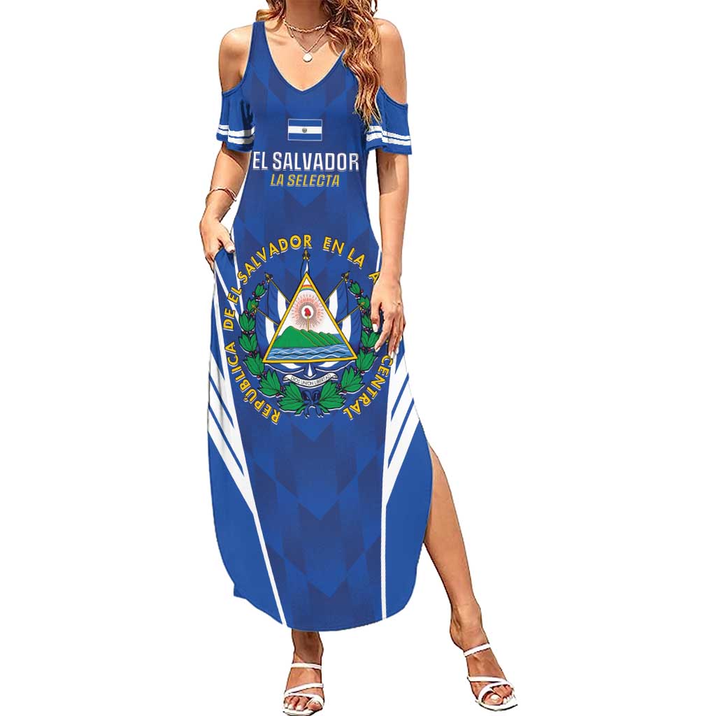 Custom El Salvador Football Summer Maxi Dress 2025 Vamos La Selecta