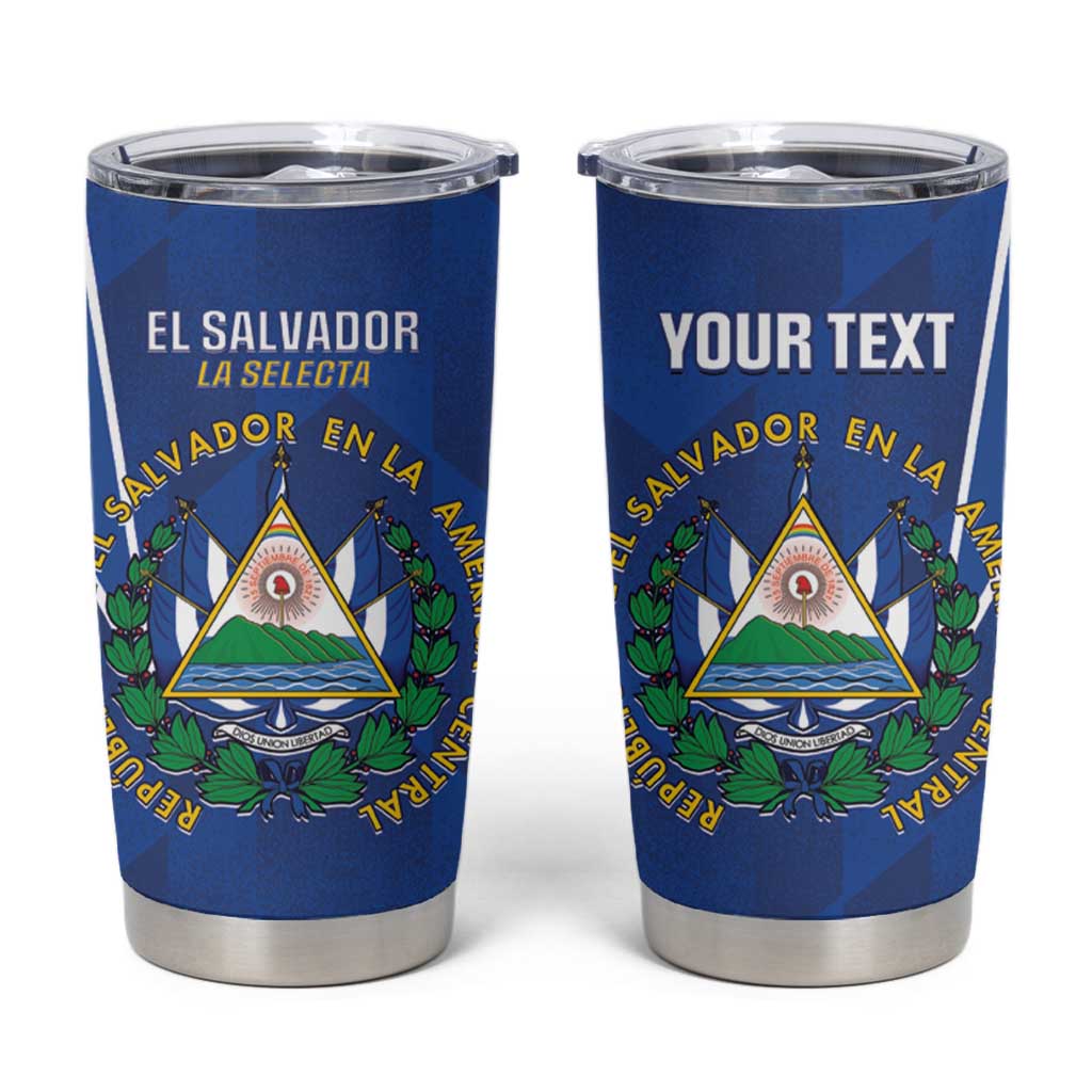 Custom El Salvador Football Tumbler Cup 2025 Vamos La Selecta