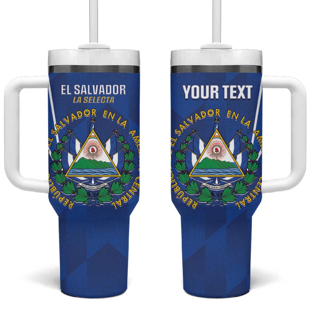 Custom El Salvador Football Tumbler With Handle 2025 Vamos La Selecta