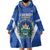 Custom El Salvador Football Wearable Blanket Hoodie 2025 Vamos La Selecta