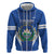 Custom El Salvador Football Zip Hoodie 2025 Vamos La Selecta