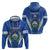 Custom El Salvador Football Zip Hoodie 2025 Vamos La Selecta