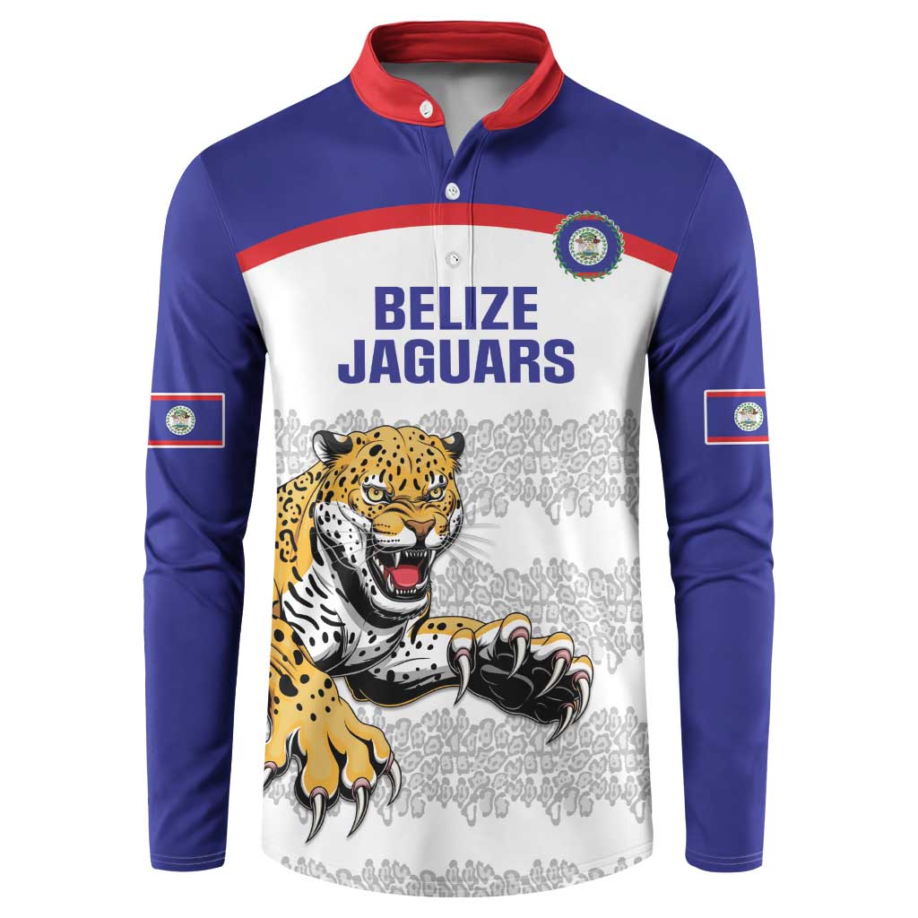 Custom Belize Football Button Sweatshirt 2025 Go Jaguars