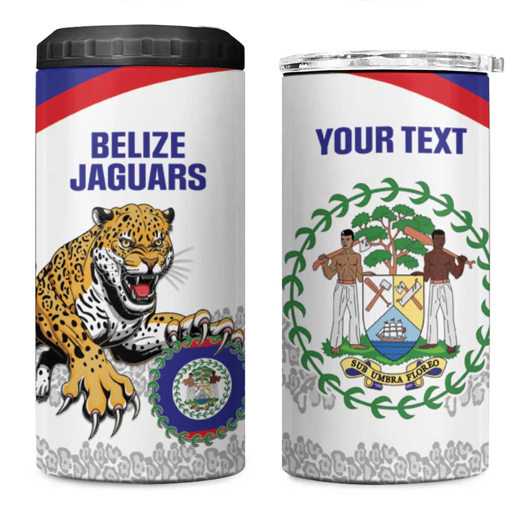 Custom Belize Football 4 in 1 Can Cooler Tumbler 2025 Go Jaguars