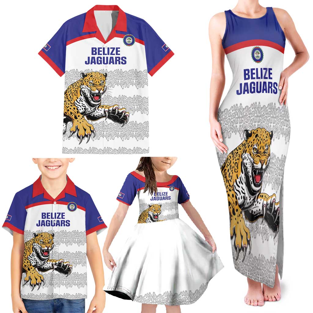 Custom Belize Football Family Matching Tank Maxi Dress and Hawaiian Shirt 2025 Go Jaguars