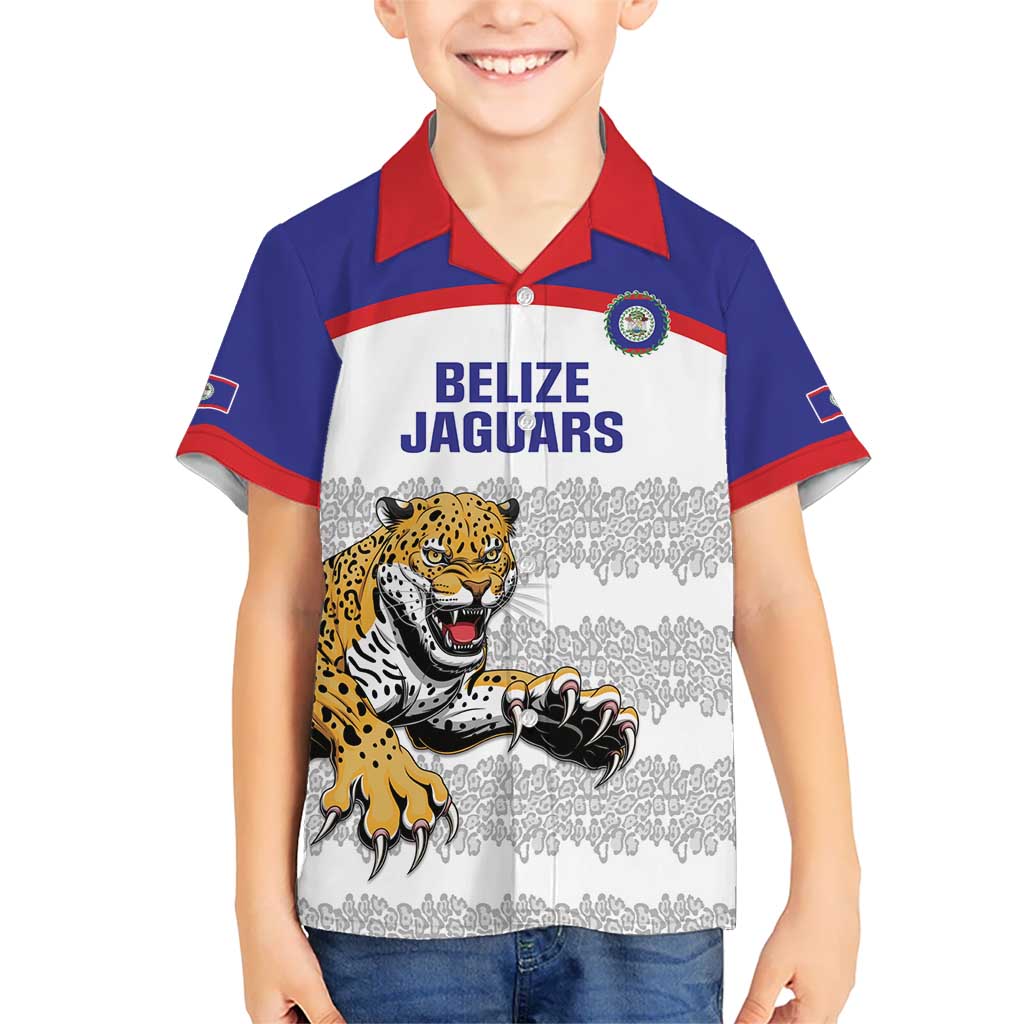 Custom Belize Football Kid Hawaiian Shirt 2025 Go Jaguars