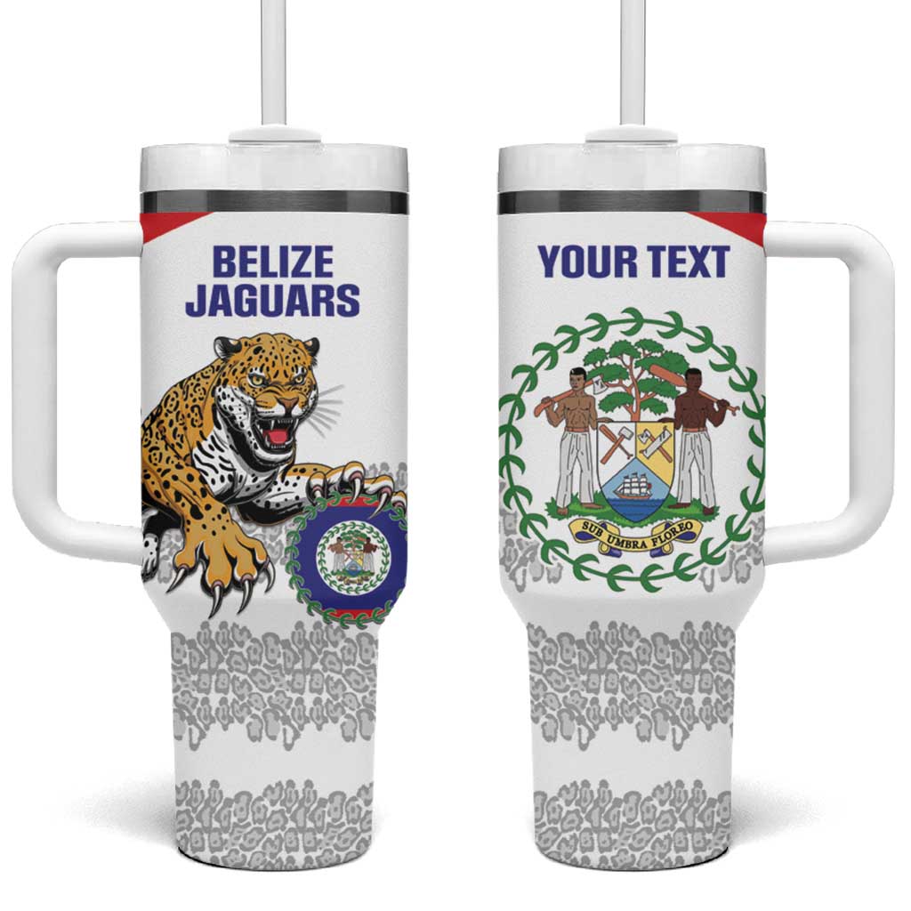 Custom Belize Football Tumbler With Handle 2025 Go Jaguars