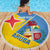 Custom Aruba Football Beach Blanket 2025 Coat Of Arms Style