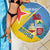 Custom Aruba Football Beach Blanket 2025 Coat Of Arms Style