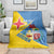 Custom Aruba Football Blanket 2025 Coat Of Arms Style