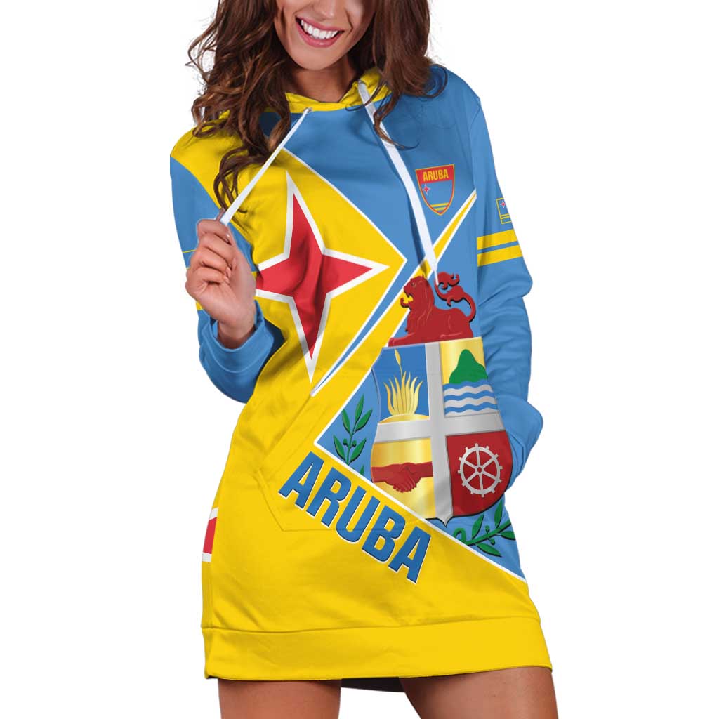 Custom Aruba Football Hoodie Dress 2025 Coat Of Arms Style