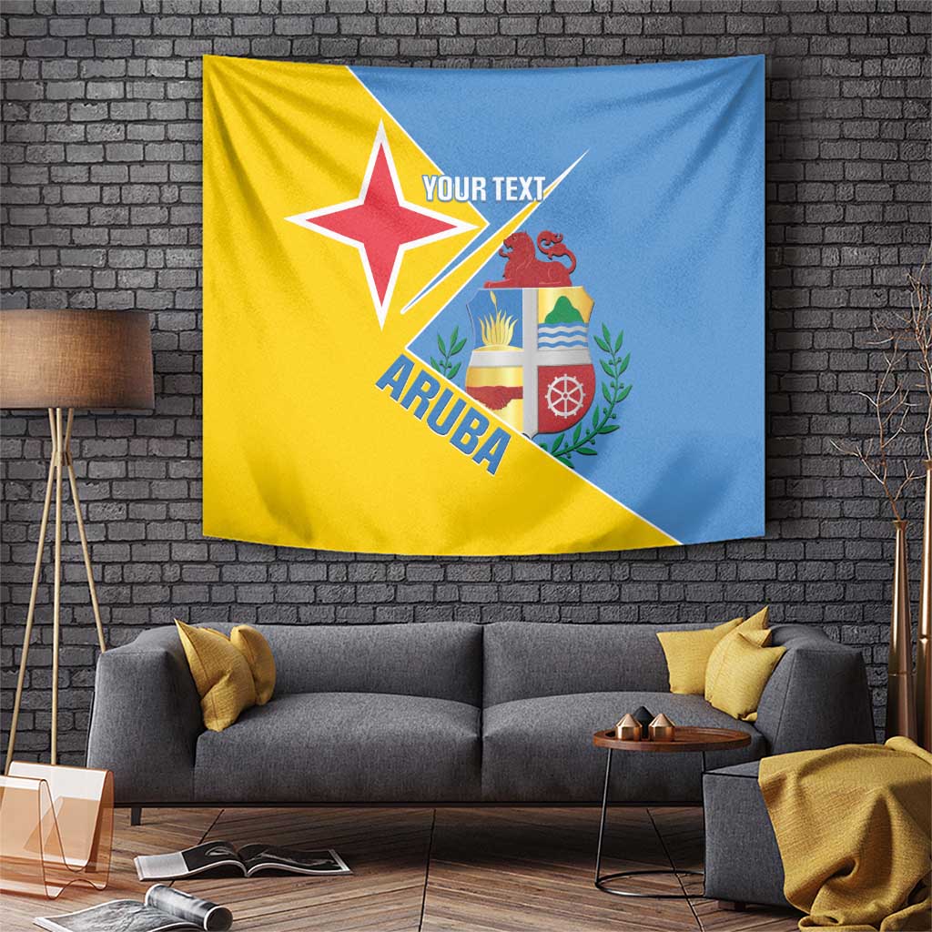 Custom Aruba Football Tapestry 2025 Coat Of Arms Style