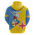 Custom Aruba Football Zip Hoodie 2025 Coat Of Arms Style