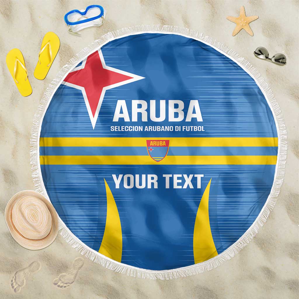 Custom Aruba Football Beach Blanket 2025 Go Champions Flag Color