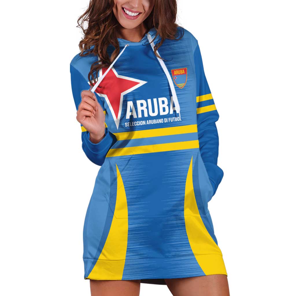 Custom Aruba Football Hoodie Dress 2025 Go Champions Flag Color