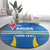 Custom Aruba Football Round Carpet 2025 Go Champions Flag Color