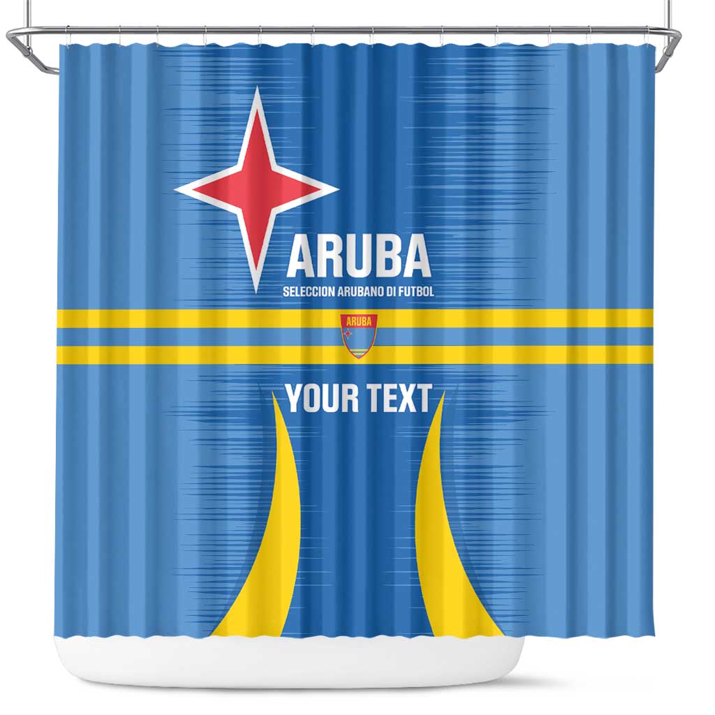 Custom Aruba Football Shower Curtain 2025 Go Champions Flag Color