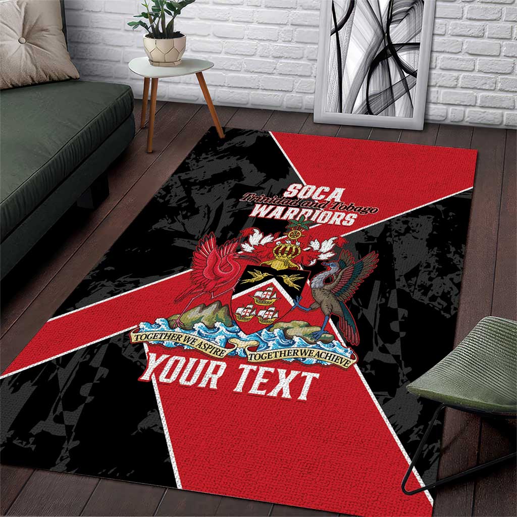 Custom Trinidad and Tobago Football Area Rug 2025 Go Soca Warriors