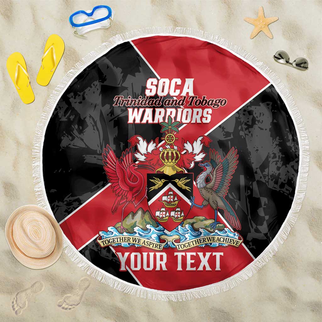 Custom Trinidad and Tobago Football Beach Blanket 2025 Go Soca Warriors