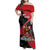 Custom Trinidad and Tobago Football Family Matching Off Shoulder Maxi Dress and Hawaiian Shirt 2025 Go Soca Warriors