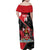 Custom Trinidad and Tobago Football Family Matching Off Shoulder Maxi Dress and Hawaiian Shirt 2025 Go Soca Warriors