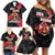 Custom Trinidad and Tobago Football Family Matching Off Shoulder Short Dress and Hawaiian Shirt 2025 Go Soca Warriors